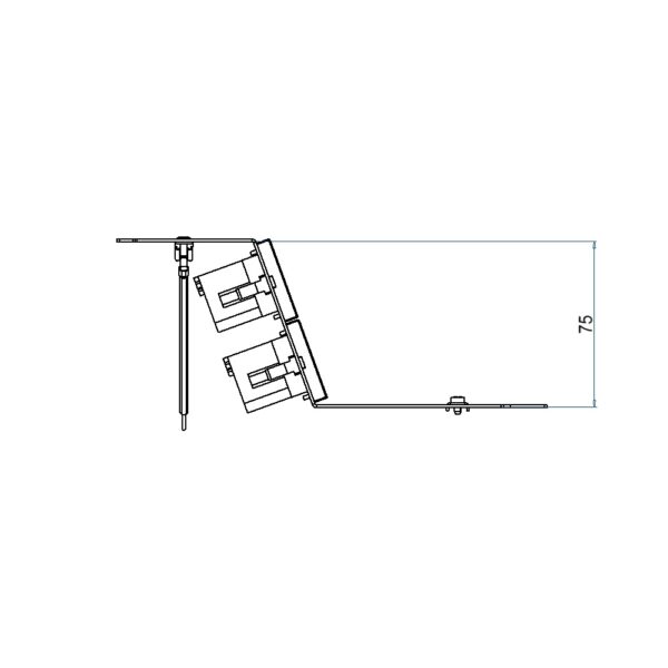 Produktbild UBD 210 228  -  Steckdoseneinsatz für 6 FLF inkl. 1xT13, weiss, + 1xT13, schwarz